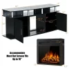 Costway 63'' Fireplace TV Stand W/18'' 1500W Electric Fireplace Up To 70'' Black