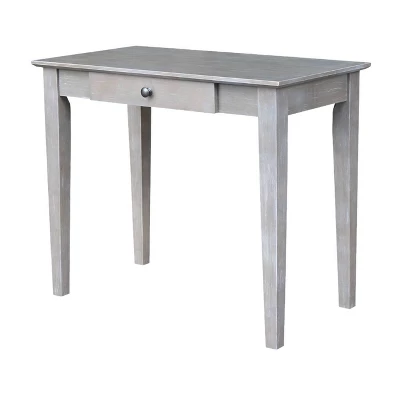 Small Desk With Drawer And Chair Washed Gray/Taupe - International Concepts - Image 2