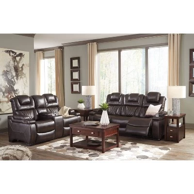 Warnerton Power Recliner Loveseat With Console And Adjustable Headrest Chocolate - Signature Design By Ashley - Image 13