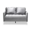 Baxton Studio Clara Velvet Fabric Upholstered 2 Seater Loveseat Gray - BaxtonStudio