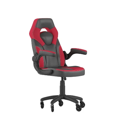 Flash Furniture X10 Gaming Chair Racing Office Computer PC Adjustable Chair With Flip-up Arms And Transparent Roller Wheels - Image 9