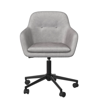 Westerleigh Office Task Chair Light Gray Velvet - Cosmoliving By Cosmopolitan - Image 3