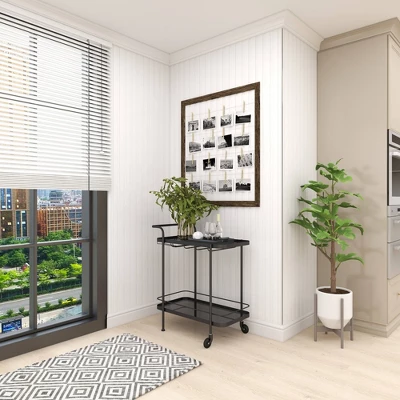 Contemporary Metal Bar Cart Black - Olivia & May - Image 13