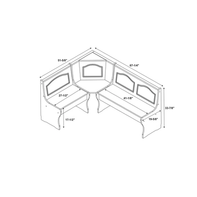 Chelsea Nook Dining Table Set - Linon - Image 18