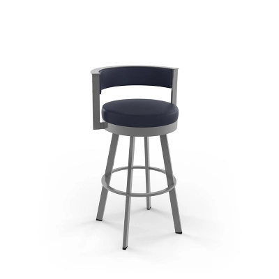 26" Browser Swivel Counter Height Barstool With Upholstered Seat - Amisco - Image 11