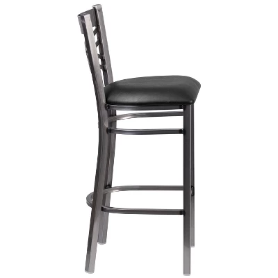Flash Furniture Clear Coated ''X'' Back Metal Restaurant Barstool - Image 7