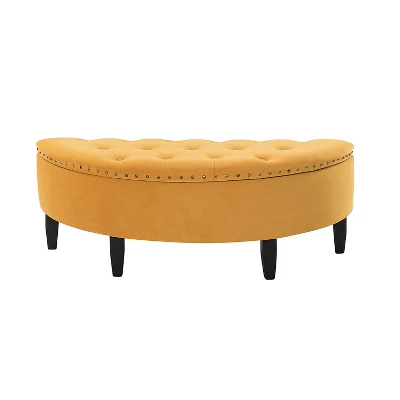 Caspar Storage Bench With Solid Wood Legs | ARTFUL LIVING DESIGN - Image 8