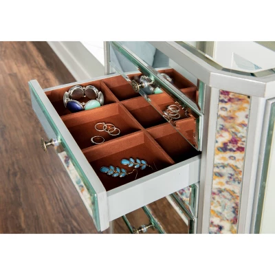 Aislin Jewelry Armoire Mirror/Silver - Powell Company - Image 12