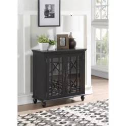 Eliza Wood Sideboard In Antique Black - Lexicon