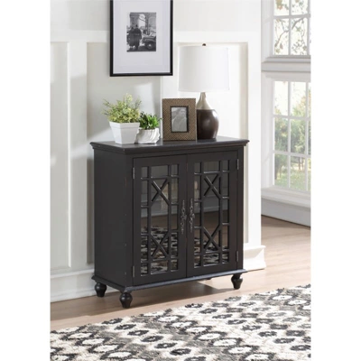 Eliza Wood Sideboard In Antique Black - Lexicon