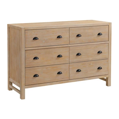 5pc Arden Wood Bedroom Set With Two 2 Drawer Nightstands With Open Shelf Light Driftwood - Alaterre Furniture - Image 11