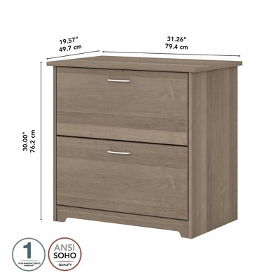 Cabot 2 Drawer File Cabinet Ash Gray - Bush Furniture - Image 9