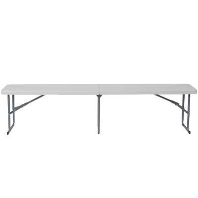 Emma And Oliver 10.25"Wx71"L Portable Bi-Fold Granite White Plastic Bench - Image 6