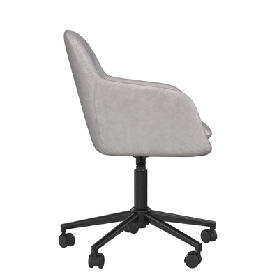 Westerleigh Office Task Chair Light Gray Velvet - Cosmoliving By Cosmopolitan - Image 4