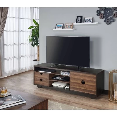 Jubu Open Shelf TV Stand For TVs Up To 60" Wenge - MiBasics - Image 4