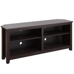 Entertainment Center - TV Stand Supports Up To 65-inch TVs - Traditional Design With 4 Cubbies And 2 Shelves By Lavish Home (Espresso)